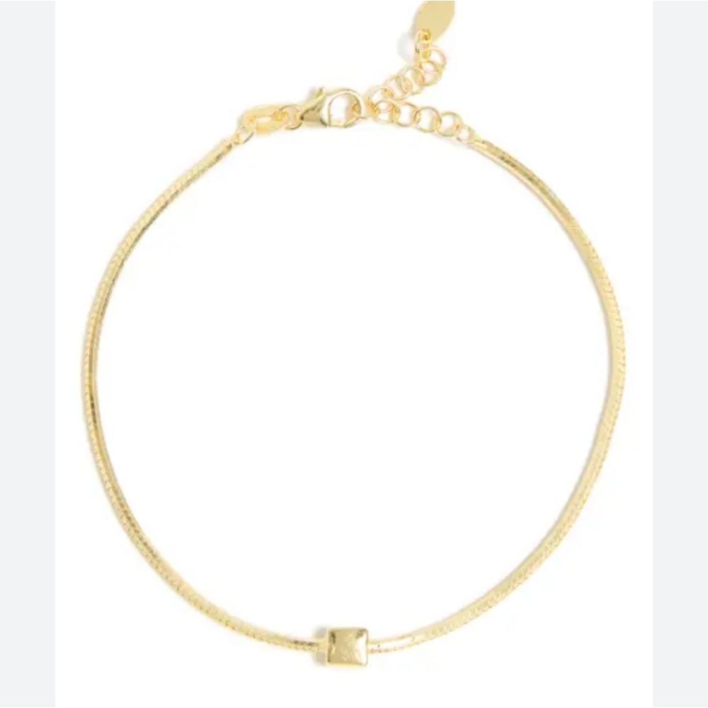 Argento Vivo Sterling Silver Square Herringbone Chain Braclet